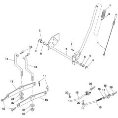 McCulloch MC13538LT - 96012010301 - 2010-06 - Mower Lift - Deck Lift Parts Diagram