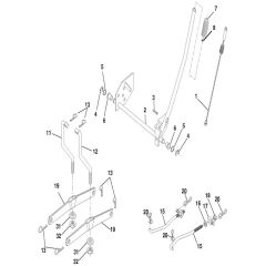 McCulloch MC18542LT - 96012010400 - 2010-06 - Mower Lift - Deck Lift Parts Diagram