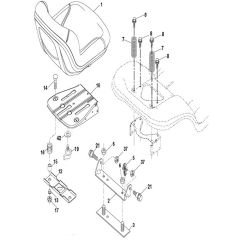 McCulloch MC19538LT - 96048002300 - 2012-02 - Seat Parts Diagram