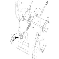 McCulloch MC19538LT - 96048002301 - 2012-08 - Mower Lift - Deck Lift Parts Diagram
