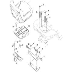 McCulloch MC19538LT - 96048002301 - 2012-08 - Seat Parts Diagram