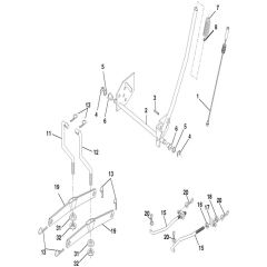 McCulloch MC19542LT - 96012011400 - 2010-12 - Mower Lift - Deck Lift Parts Diagram