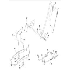 McCulloch MC19542LT-96012011402 - 2011-08 - Mower Lift - Deck Lift Parts Diagram