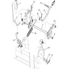 McCulloch MC195H42LT - 96042011400 - 2009-11 - Mower Lift Lever Parts Diagram