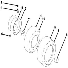 McCulloch MC2042YT - 96042011500 - 2010-05 - Wheels and Tyres Parts Diagram
