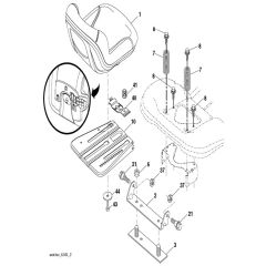 McCulloch MC20H42YT - 96048002700 - 2012-01 - Seat Parts Diagram