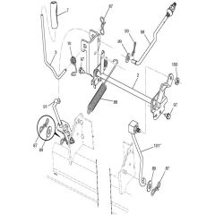 McCulloch MC20V42YT - 96042013001 - 2011-05 - Mower Lift Lever Parts Diagram