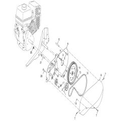 McCulloch MC 900 - 96083000400 - 2010-03 - Belt Guard & Pulley Parts Diagram