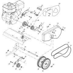 McCulloch MFT5060RB - 2009-04 - Belt Guard & Pulley Parts Diagram
