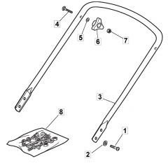 MOLEMASTER 46PD - 2015 - 299274648/M14 - Mountfield Rotary Mower Lower Handle Diagram