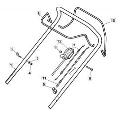 MOLEMASTER 46PD - 2015 - 299274648/M14 - Mountfield Rotary Mower Upper Handle Diagram