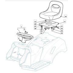 MRL 9214 H - 2010 - 2T0420236/IM0 - Mountfield Ride On Mower Seat Diagram
