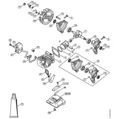 Genuine Stihl MS150 TC-E / A - Cylinder With Piston, Ignition System