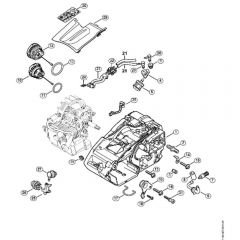 Genuine Stihl MS150 TC-E / B – Motor housing