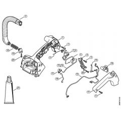 Genuine Stihl MS150 TC-E / F – Handle housing, Handlebar