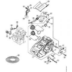 Genuine Stihl MS151 C-E / B - Motor housing