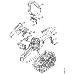 Genuine Stihl MS151 C-E / F - Handle housing, Handlebar