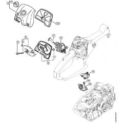 Genuine Stihl MS151 C-E / G - Air filter, Carburetor box cover