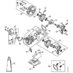 Genuine Stihl MS151 TC-E / A - Cylinder with piston, Ignition system