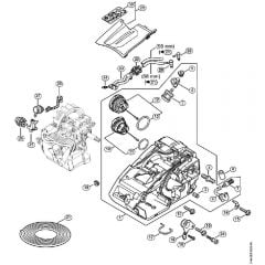 Genuine Stihl MS151 TC-E / B - Motor housing