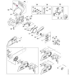 Stihl MS162 - Clutch - Chain Brake - Parts Diagram