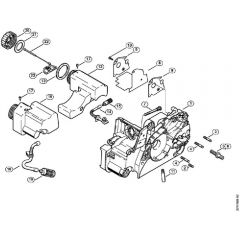 Genuine Stihl MS170 2-MIX / A - Motor housing