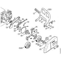 Genuine Stihl MS170 2-MIX / H - Hand guard, Chain brake