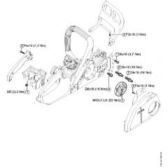 Genuine Stihl MS170 2-MIX / U - Tightening torques