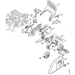 Genuine Stihl MS171 C-BE / E - Hand guard, Chain brake