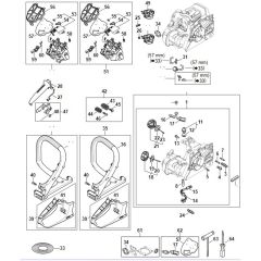 Stihl MS172 - Engine Housing - Air Filter - Av System - Handlebar - Parts Diagram
