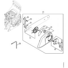 Genuine Stihl MS181 C-BE / L - Quick Chain Tensioner