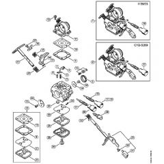 Genuine Stihl MS181 C-BE / R - Carburetor 1139-23, C1Q-S269