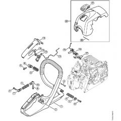 Genuine Stihl MS181 C-BE / X - Handle Frame, Shroud