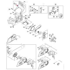Stihl MS182 C-BE - Clutch - Chain Brake - Parts Diagram
