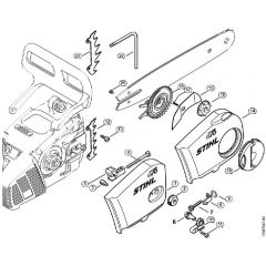 Genuine Stihl MS191 T / D – Chain sprocket cover