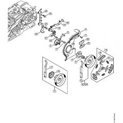 Genuine Stihl MS193 C-E / C - Oil Pump, Clutch