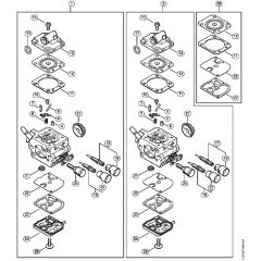 Genuine Stihl MS193 C-E / J - Carburetor 1137/13, 1137/17