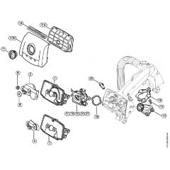 Genuine Stihl MS193 T / H – Air filter, Manifold