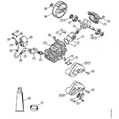 Genuine Stihl MS193 TC-E / A – Cylinder with piston, Ignition system