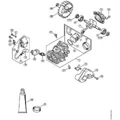 Genuine Stihl MS194 T / A - Cylinder with piston, Ignition system