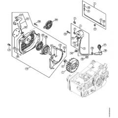 Genuine Stihl MS200 T / F - Ignition system, Rewind starter