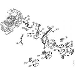 Genuine Stihl MS201 T / B - Oil pump, Clutch