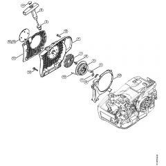 Genuine Stihl MS201 T / F - Rewind starter