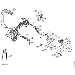 Genuine Stihl MS201 T / H - Handle housing, Handlebar