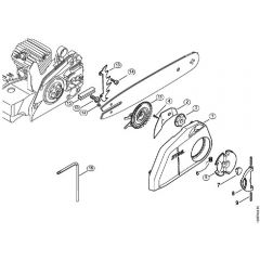 Genuine Stihl MS210 C-BE / C - Quick chain tensioner