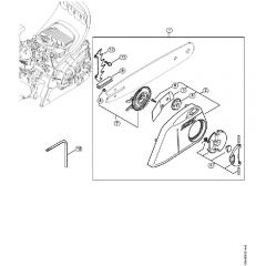 Genuine Stihl MS211 C-BE / K - Quick Chain Tensioner