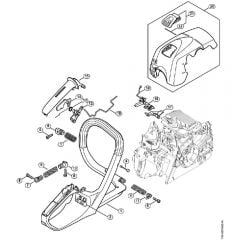 Genuine Stihl MS211 C-BE / U - Handle Frame, Shroud