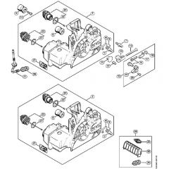 Genuine Stihl MS230 C-BE / B - Motor housing