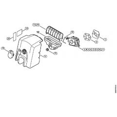 Genuine Stihl MS230 C-BE / L - Air filter