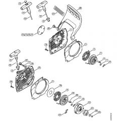 Genuine Stihl MS231 C-BE / H - Rewind Starter, Hand Guard